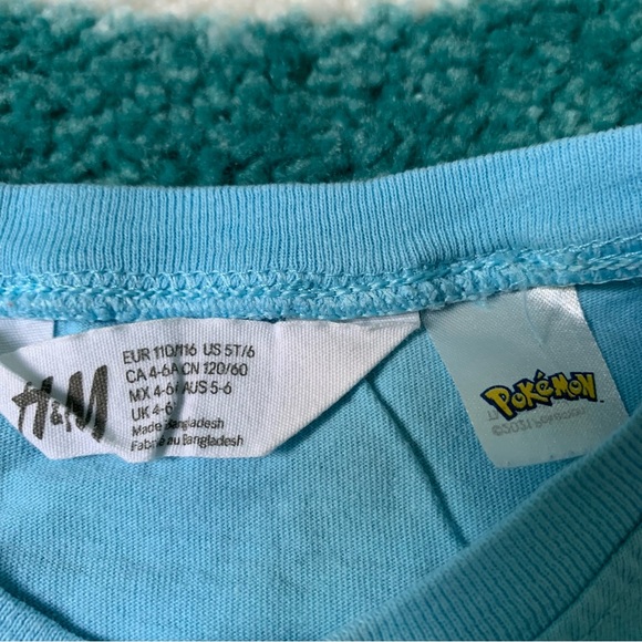 H&M Pokémon Squirtle Tee (Blue) Size 5T/6 - Picture 3 of 4